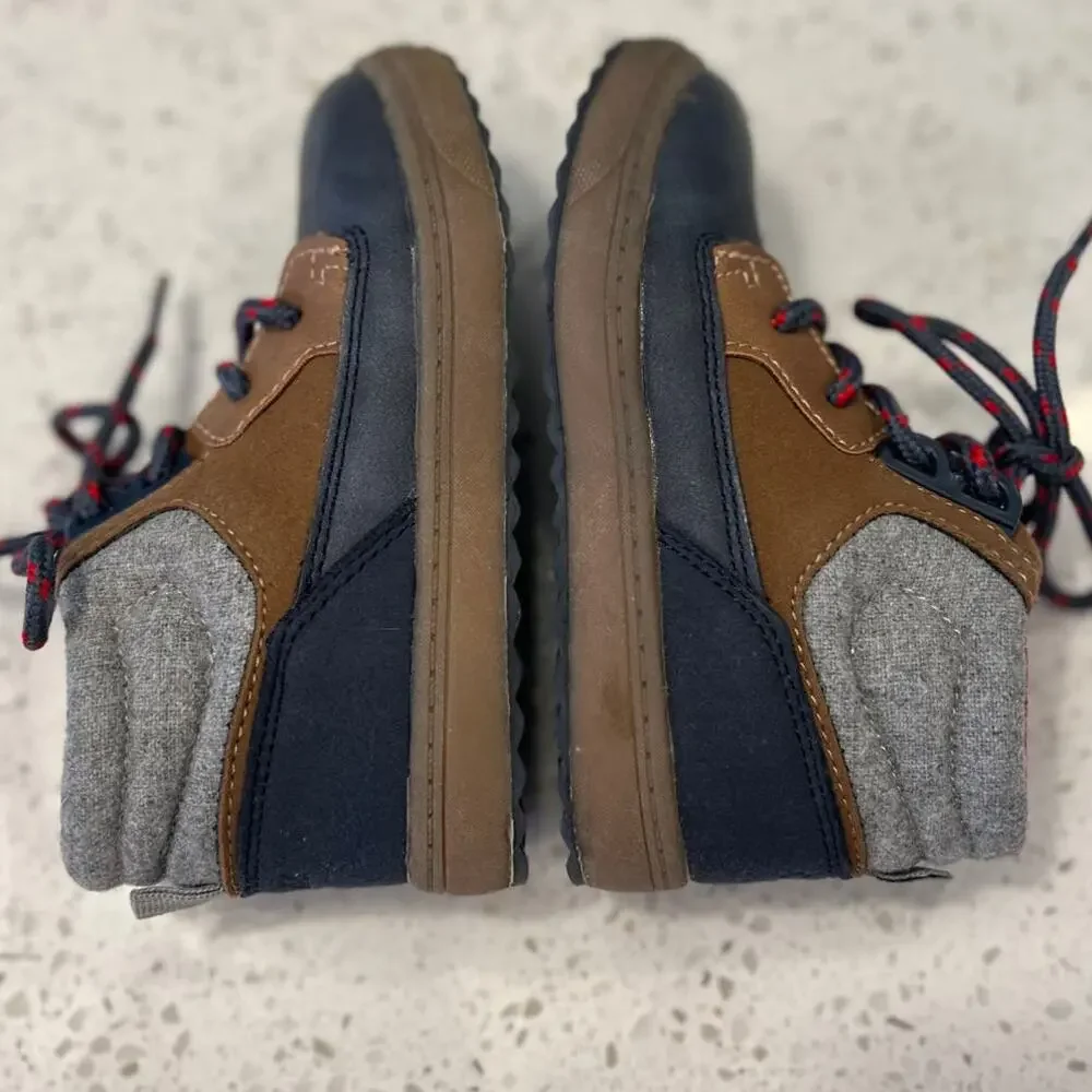 OshKosh B'Gosh Brent Blue Brown Shoes SZ 9